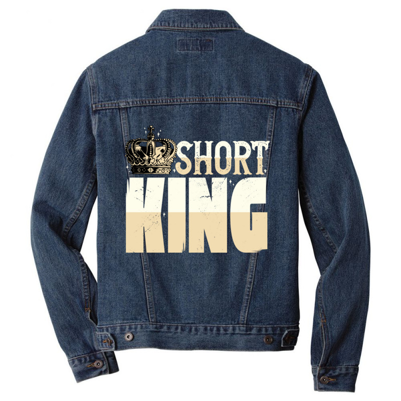 Short King Funny Short Guy Crown One Men Denim Jacket | Artistshot