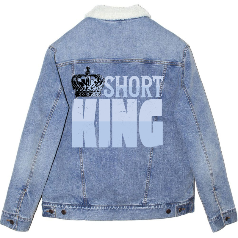 Short King Funny Short Guy Crown Unisex Sherpa-lined Denim Jacket | Artistshot