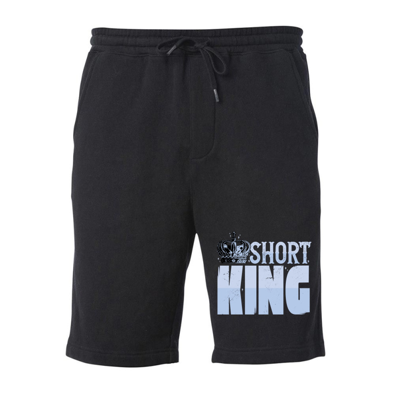 Short King Funny Short Guy Crown Fleece Short | Artistshot