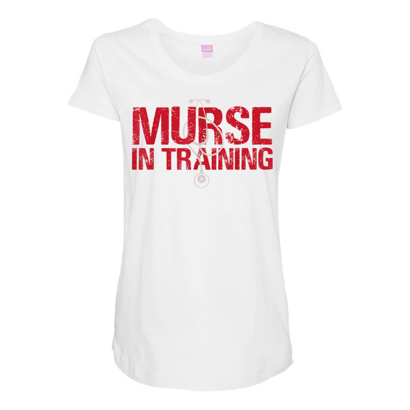 Funny Male Nurse Murse In Training T Shirt Maternity Scoop Neck T-shirt | Artistshot