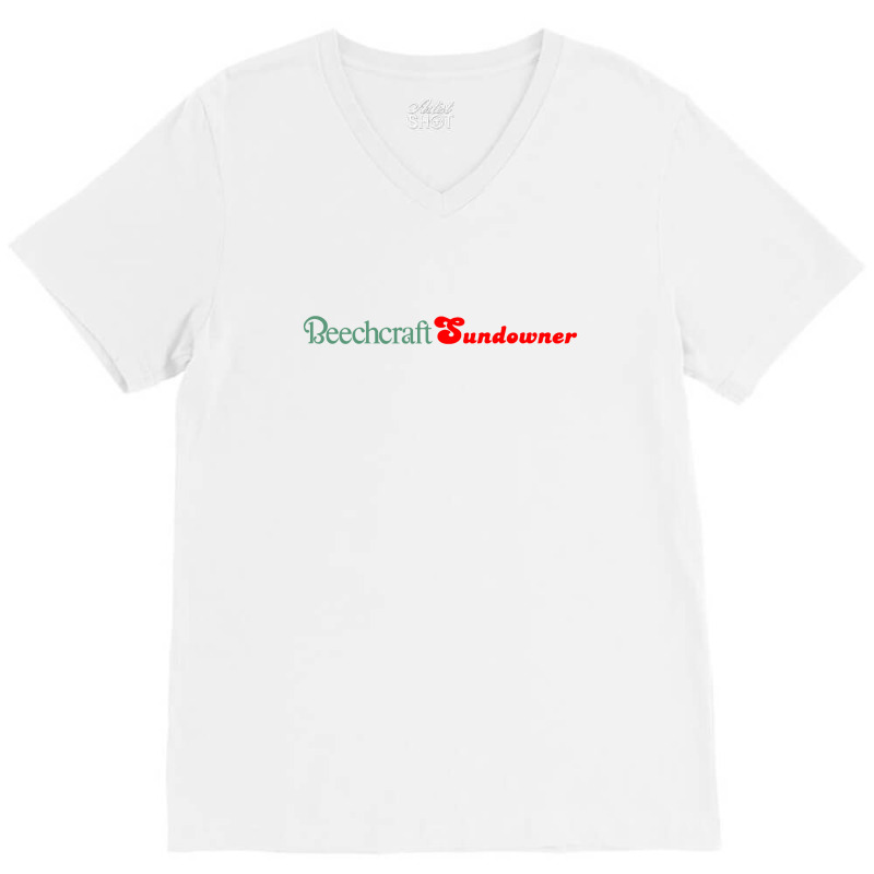 Beechcraft Sundowner Aircraft Aviation V-Neck Tee by yoriinka | Artistshot