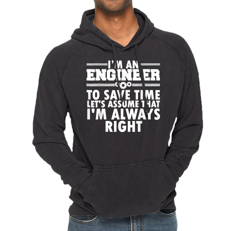 Funny Engineer To Save Time Engineering Student Vintage Hoodie | Artistshot