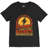 Funny Electricity Electrical Lineman Electrician V-neck Tee | Artistshot