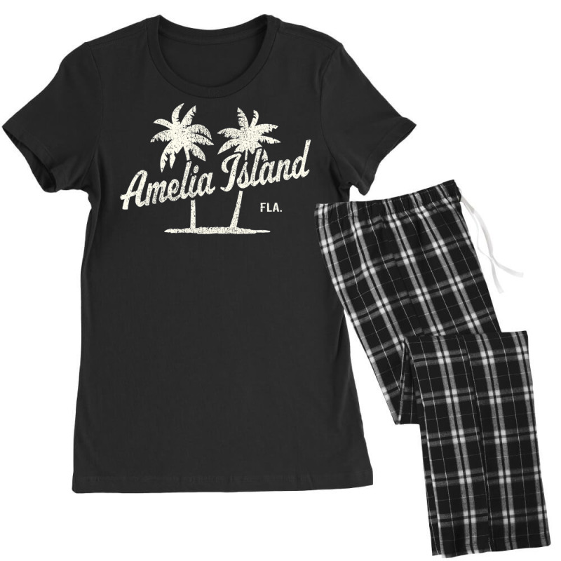 Amelia Island Florida Vintage 70s Palm Trees Women's Pajamas Set by michaelyounger19 | Artistshot