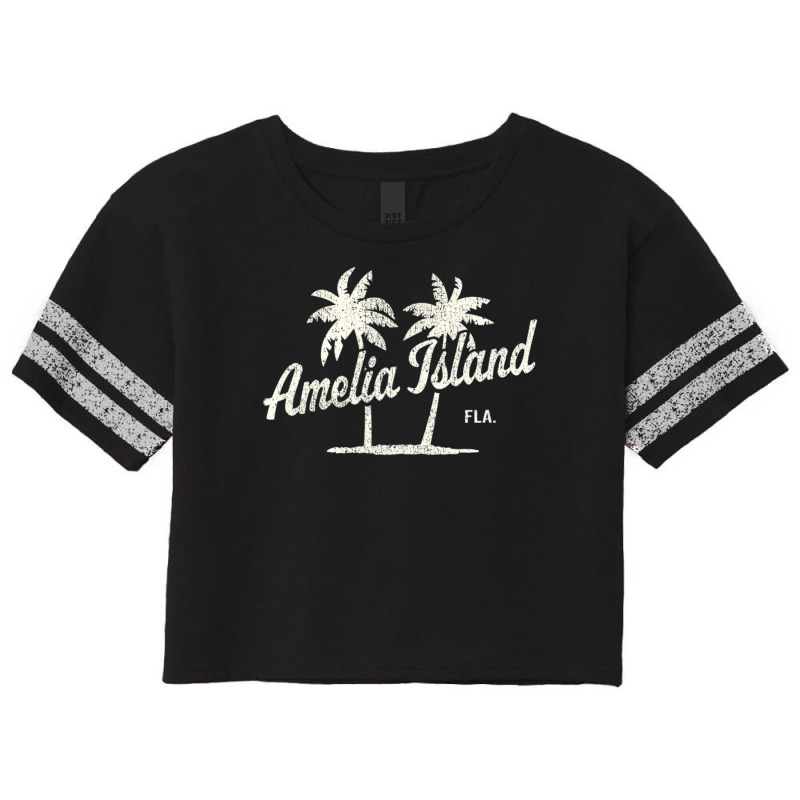 Amelia Island Florida Vintage 70s Palm Trees Scorecard Crop Tee by michaelyounger19 | Artistshot