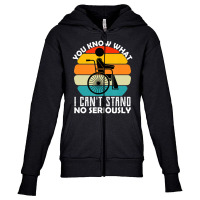 Amputee Humor Wheelchair Handicap 70s Retro Youth Zipper Hoodie | Artistshot