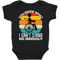 Amputee Humor Wheelchair Handicap 70s Retro Baby Bodysuit | Artistshot