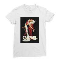 Vintage Campari Italian Bitters Aperitif Angel And Devil Rb Ladies Fitted T-shirt | Artistshot