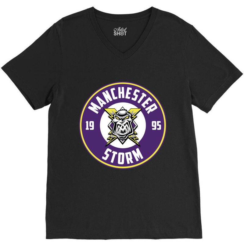 Manchester Storm V-neck Tee | Artistshot