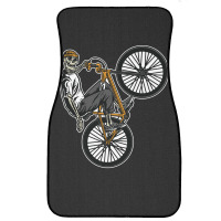 Skeleton Gang Banger On A Bicycle Cartoon Front Car Mat | Artistshot