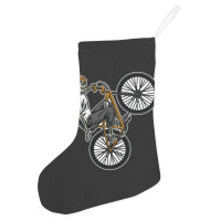 Skeleton Gang Banger On A Bicycle Cartoon Holiday Stocking | Artistshot