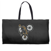 Skeleton Gang Banger On A Bicycle Cartoon Weekender Totes | Artistshot