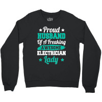 Electricity Electrical Lineman Electrician Husband Crewneck Sweatshirt | Artistshot