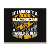 Funny Electrician Art Men Women Licensed Electrician Lineman Premium Metal Print Horizontal | Artistshot