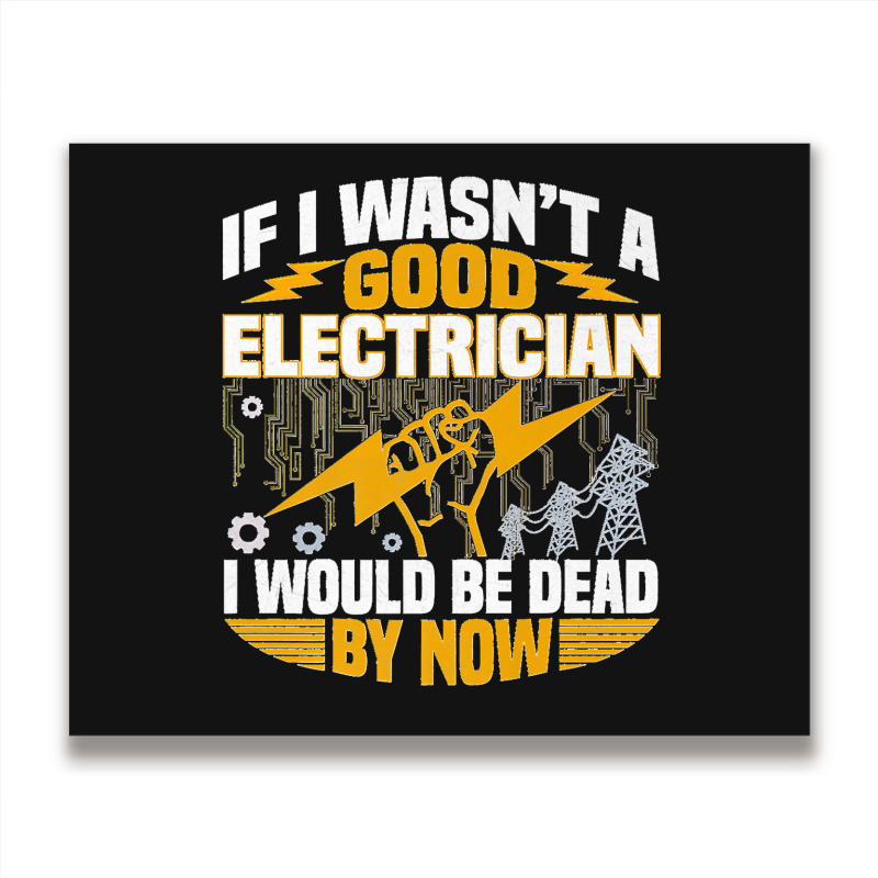 Funny Electrician Art Men Women Licensed Electrician Lineman Premium Metal Print Horizontal | Artistshot