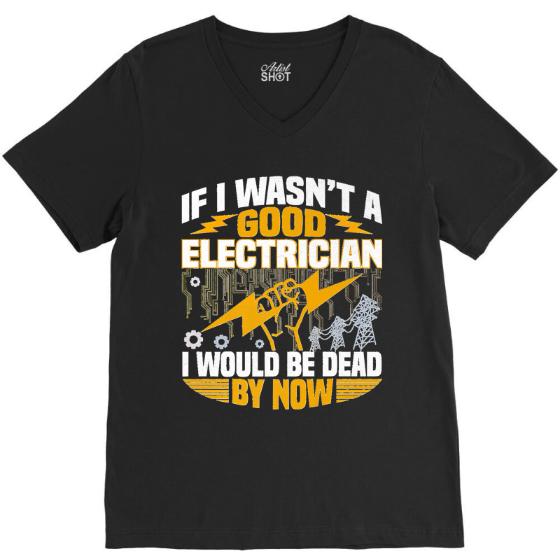 Funny Electrician Art Men Women Licensed Electrician Lineman Premium V-neck Tee | Artistshot