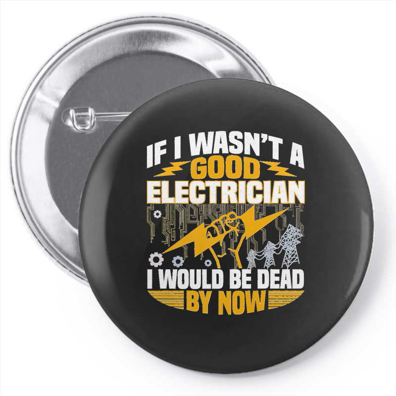 Funny Electrician Art Men Women Licensed Electrician Lineman Premium Pin-back Button | Artistshot