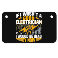 Funny Electrician Art Men Women Licensed Electrician Lineman Premium Motorcycle License Plate | Artistshot