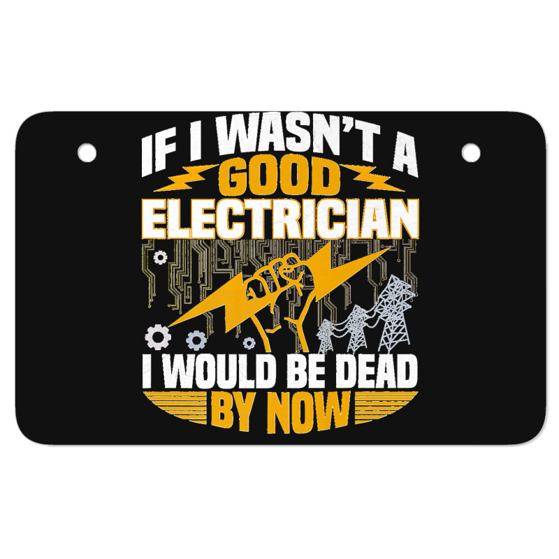 Funny Electrician Art Men Women Licensed Electrician Lineman Premium Atv License Plate | Artistshot