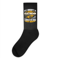 Funny Electrician Art Men Women Licensed Electrician Lineman Premium Socks | Artistshot