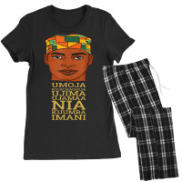 Celebrate Seven Principles Of Kwanzaa Dec 26 - Jan 1 Black Women's Pajamas Set | Artistshot