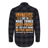 Funny Electrician Art Men Dad Lineman Electronics Engineers Flannel Shirt | Artistshot