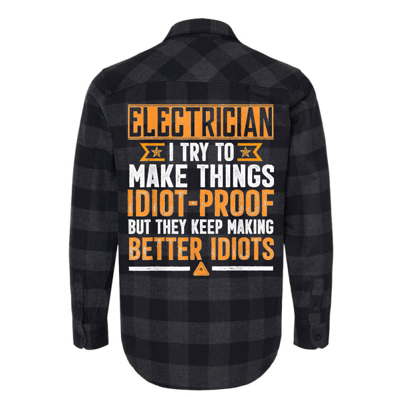 Funny Electrician Art Men Dad Lineman Electronics Engineers Flannel Shirt | Artistshot