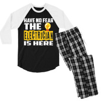 Electrician Have No Fear Men's 3/4 Sleeve Pajama Set | Artistshot