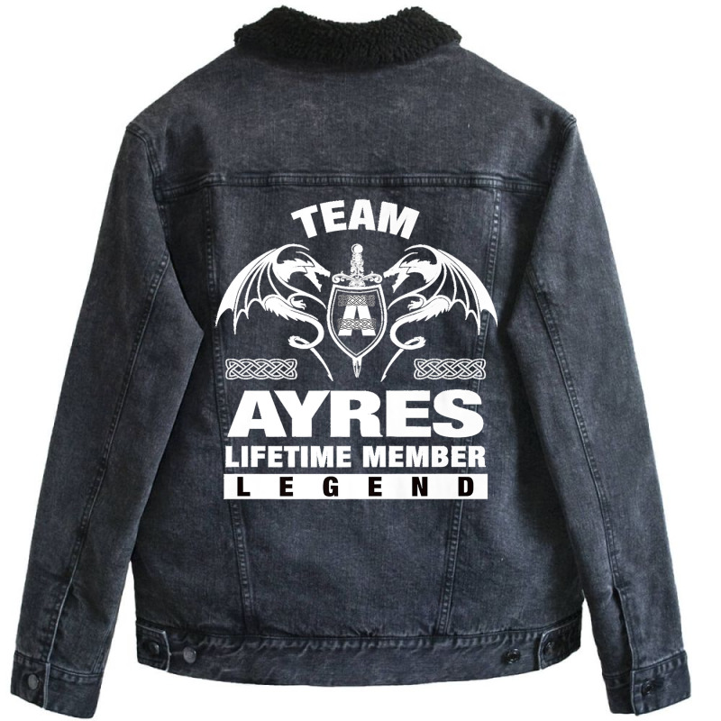 Team Ayres Lifetime Member Gifts Premium Unisex Sherpa-Lined Denim Jacket by JilmarM.Perez | Artistshot