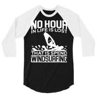 Windsurfing Surfing Board Water Sports T Shirt 3/4 Sleeve Shirt | Artistshot