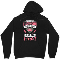 Electrician Wife Electrician Has My Heart Lineman Girlfriend Unisex Hoodie | Artistshot