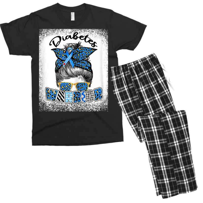 Womens Diabetes Awareness Month Type T1d T2d Messy Bun Warrior T Shirt Men's T-shirt Pajama Set | Artistshot