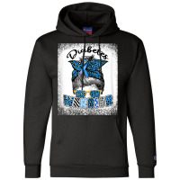 Womens Diabetes Awareness Month Type T1d T2d Messy Bun Warrior T Shirt Champion Hoodie | Artistshot