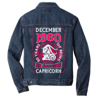 December 1960 60 Years Of Being Capricorn Men Denim Jacket | Artistshot