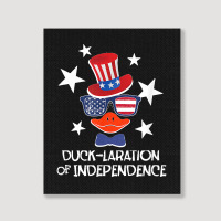 Funny Duck Lover 4th Of July Patriotic Pun Tops Men Kids Boy Portrait Canvas Print | Artistshot