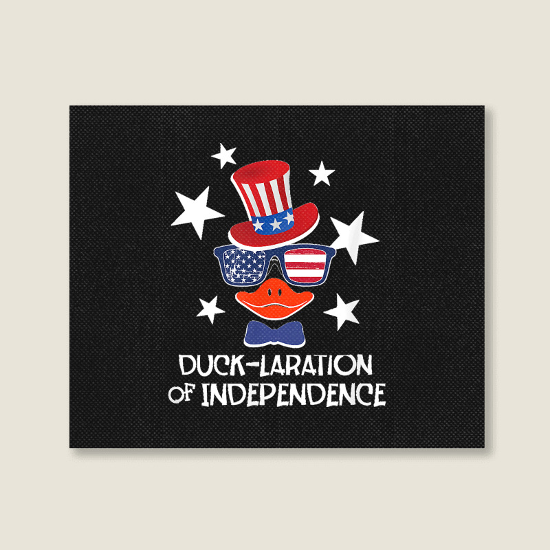 Funny Duck Lover 4th Of July Patriotic Pun Tops Men Kids Boy Landscape Canvas Print | Artistshot