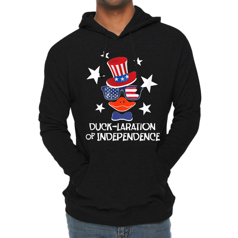 Funny Duck Lover 4th Of July Patriotic Pun Tops Men Kids Boy Lightweight Hoodie | Artistshot