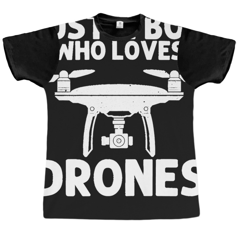 Funny Drone Design For Boys Kids Drone Camera Pilot Lovers Premium Graphic T-shirt | Artistshot