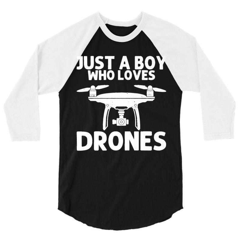 Funny Drone Design For Boys Kids Drone Camera Pilot Lovers Premium 3/4 Sleeve Shirt | Artistshot