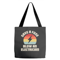 Electrician Save A Fuse Funny Lineman Wireman Retro Vintage Premium Tote Bags | Artistshot