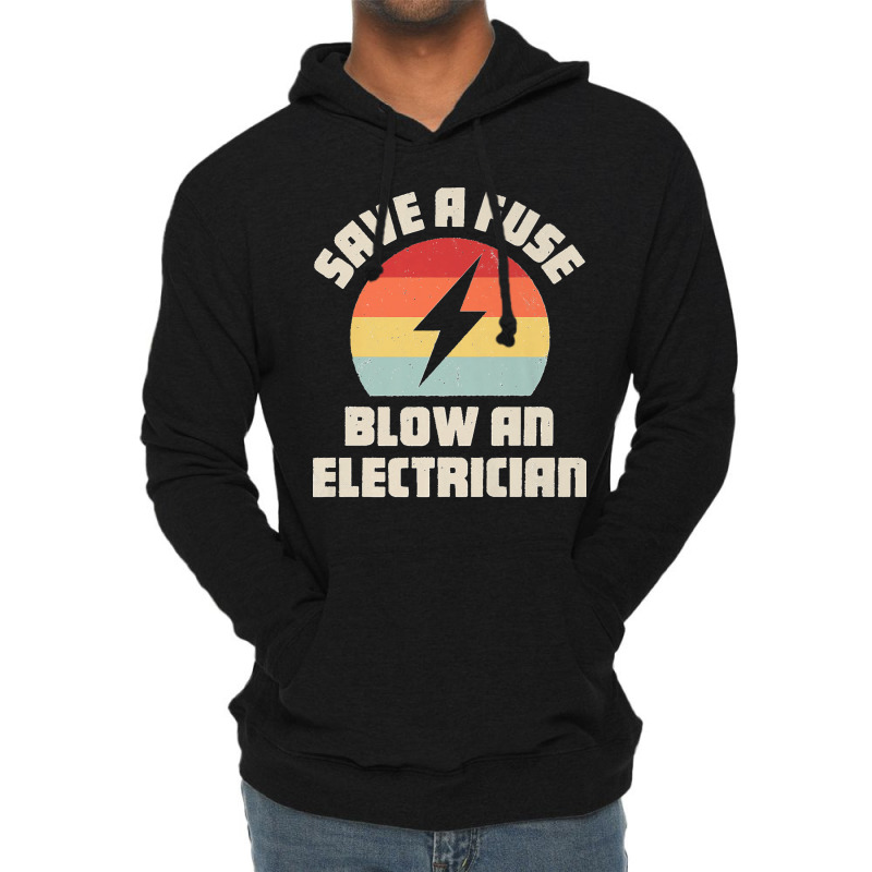 Electrician Save A Fuse Funny Lineman Wireman Retro Vintage Premium Lightweight Hoodie | Artistshot