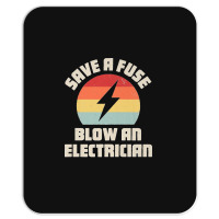 Electrician Save A Fuse Funny Lineman Wireman Retro Vintage Premium Mousepad | Artistshot