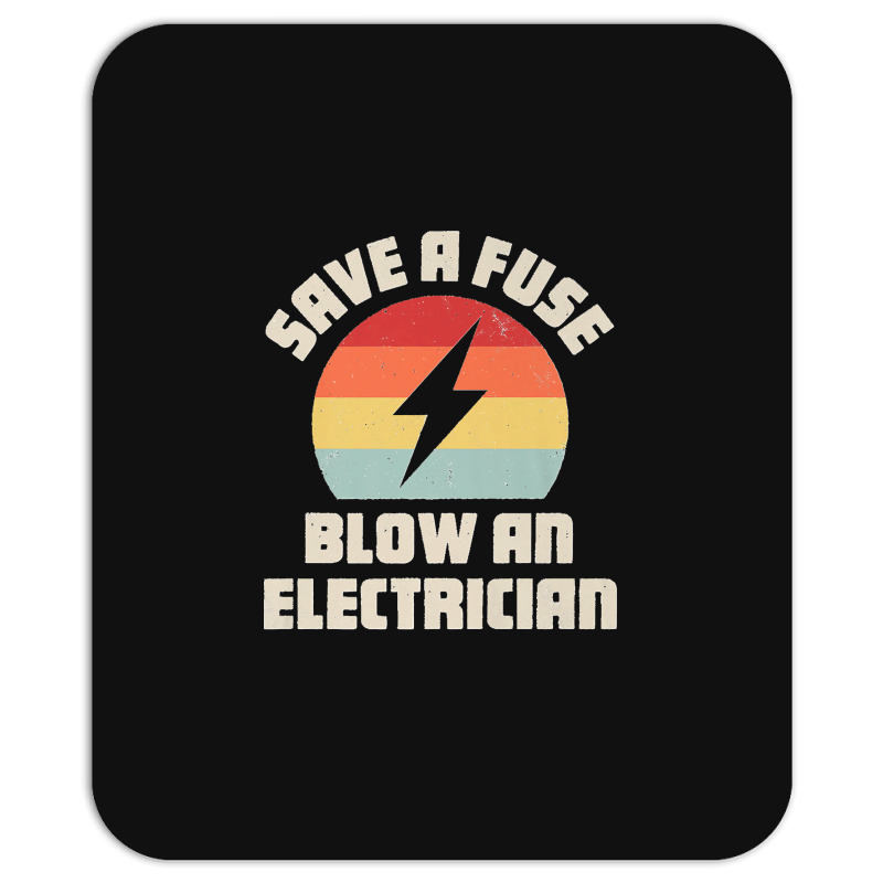 Electrician Save A Fuse Funny Lineman Wireman Retro Vintage Premium Mousepad | Artistshot