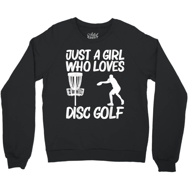 Funny Disc Golf Art For Girls Kids Outdoor Sport Game Lovers Crewneck Sweatshirt | Artistshot