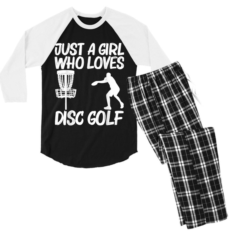 Funny Disc Golf Art For Girls Kids Outdoor Sport Game Lovers Men's 3/4 Sleeve Pajama Set | Artistshot