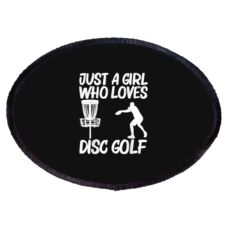 Funny Disc Golf Art For Girls Kids Outdoor Sport Game Lovers Oval Patch | Artistshot