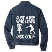 Funny Disc Golf Art For Boys Kids Outdoor Sport Game Lovers Premium Men Denim Jacket | Artistshot