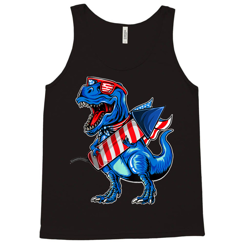 Funny Dinosaur Toddler Boys 4th Of July Tank Top | Artistshot