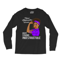 Chiari Malformation Warrior Indestructible Awareness Gift Long Sleeve Shirts | Artistshot