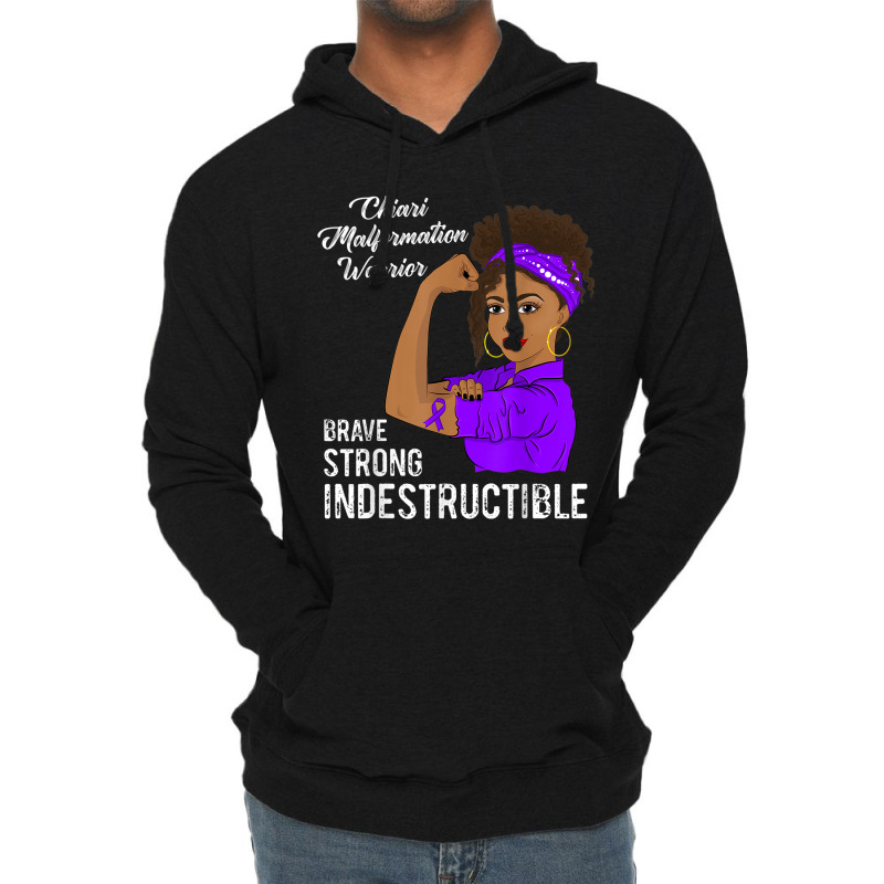 Chiari Malformation Warrior Indestructible Awareness Gift Lightweight Hoodie | Artistshot